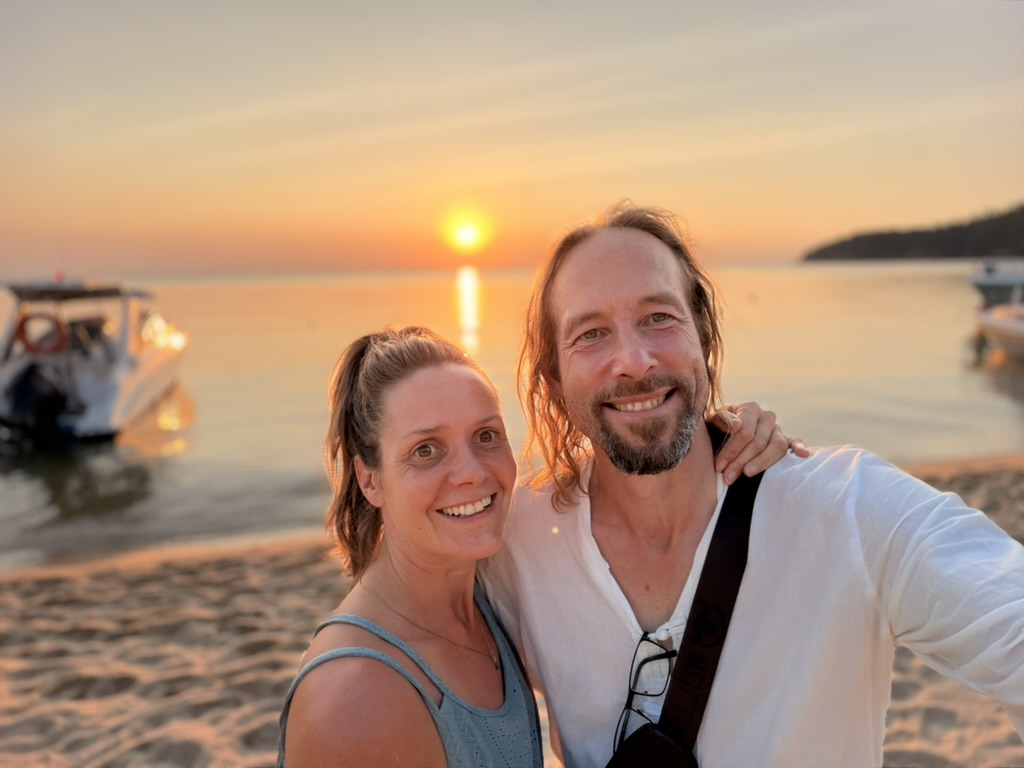 Tessa and Johannes at sunset