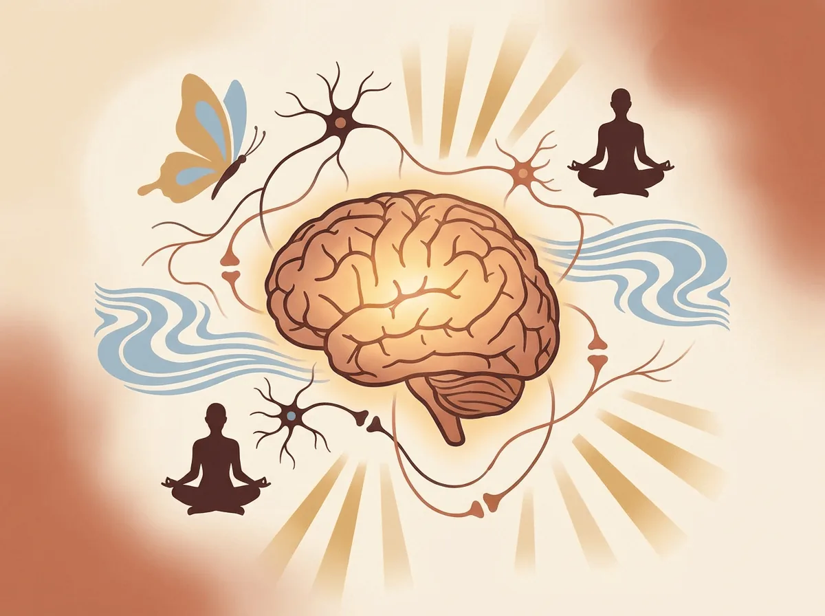 Brain and neuroplasticity visualisation, breaking old patterns with breath and conscious practice