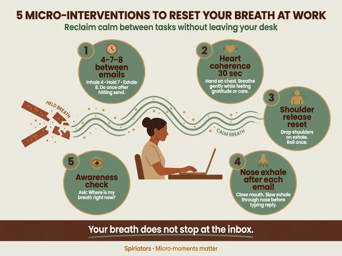 Infographic: An infographic in Spiriators brand style (amber #a66b29, sage green #50957a, earth brown #372c23, cr
