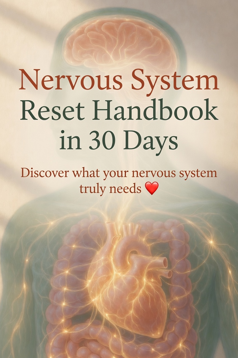 Nervous System Reset Handbook in 30 Days — E-book cover about vagus nerve, polyvagal theory and breath exercises by Spiriators