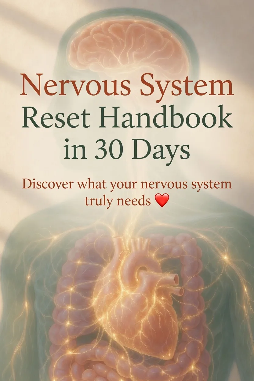E-book cover: Handbook Nervous System Reset in 30 days — vagus nerve, polyvagal theory and breath exercises