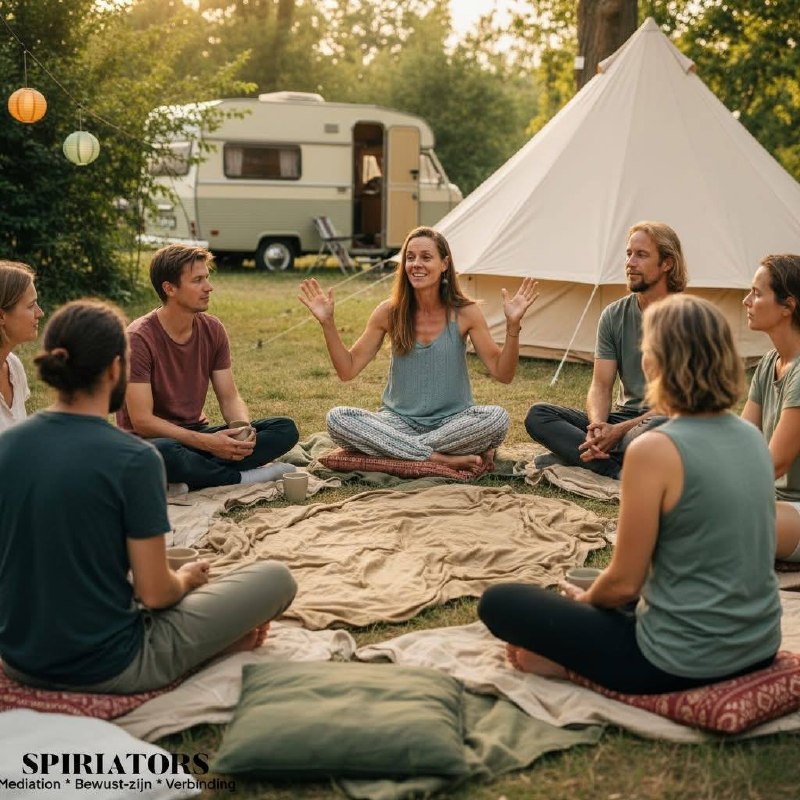 Ademwerk cirkel in de natuur — nomadische community | Spiriators