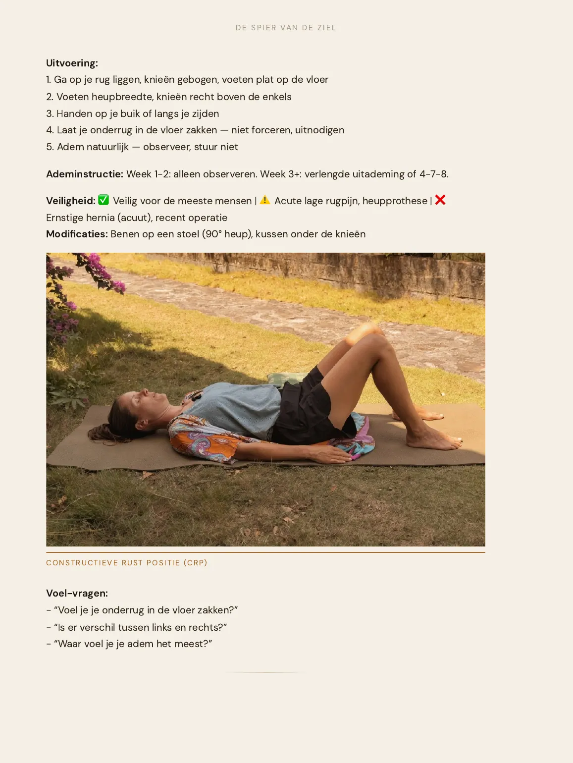 Tessa Frunt in Constructieve Rust — houdingenatlas uit het psoas-handboek